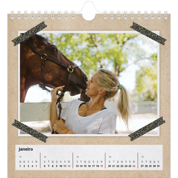 Calendário fotográfico quadrado — Fita adesiva para trabalhos manuais