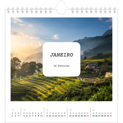Calendário quadrado — A história completa [Janeiro]