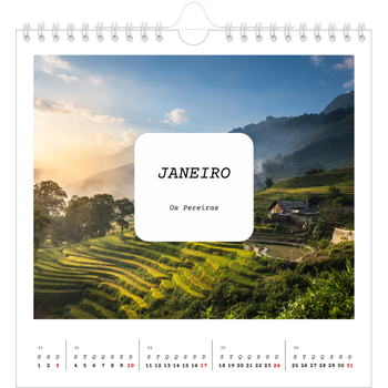 Calendário fotográfico quadrado — A história completa