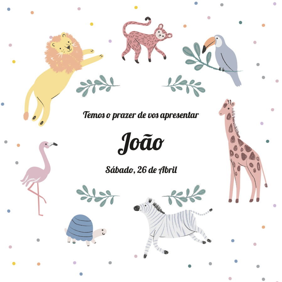 Convites — Safari divertido