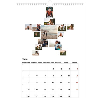 Calendário A3 — Formas de colagem [capa]