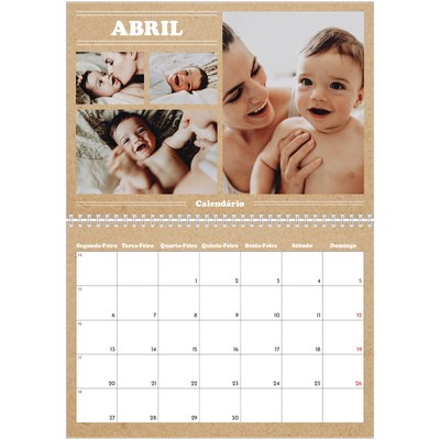 Calendário A4 duplo — O editorial deste ano [Abril]