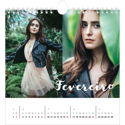 Calendário quadrado — Script simples [Fevereiro]