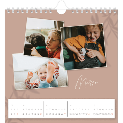 Calendário quadrado — Com os pés no chão [Março]