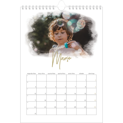 Calendário fotográfico A4 — Efeitos fotográficos [Março]