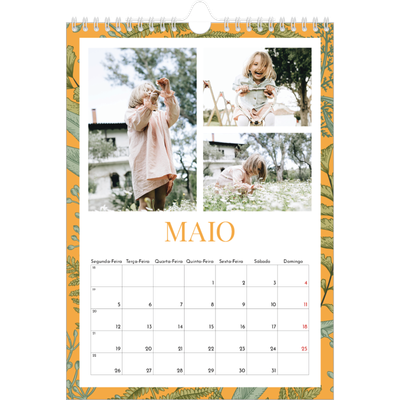 Calendário fotográfico A4 — Papéis de parede florais [capa]