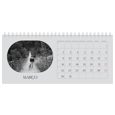 Calendários de mesa — A estrada aberta [Março]