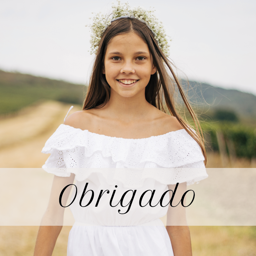 Cartões de agradecimento — Fita com o nome