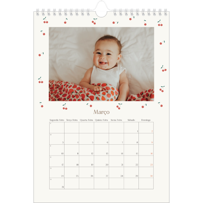 Calendário fotográfico A4 — Felicidade de cereja [Março]