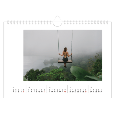 Calendário A4 horizontal — White space [capa]