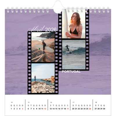 Calendário quadrado — Aventura e desejo de viajar [Abril]