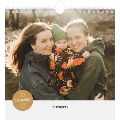 Calendário quadrado — Autocolante de fotografia [capa]