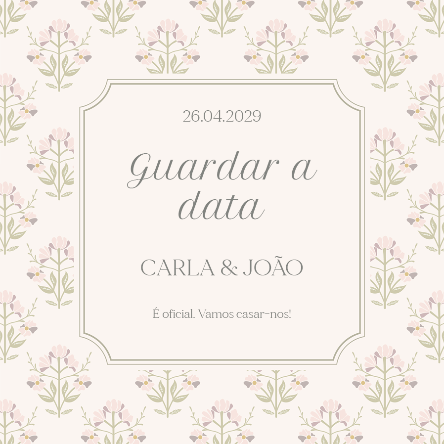 Save the date — Flores vintage