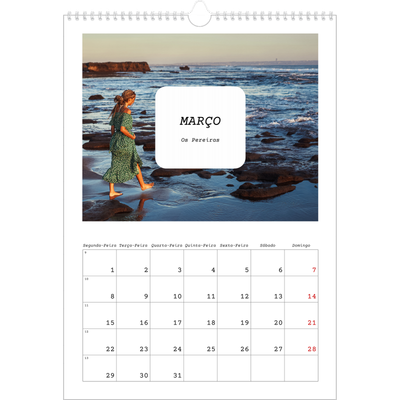 Calendário A3 — A história completa [Março]