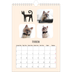 Calendário fotográfico A4 — Patas de gato e garatujas [Fevereiro]
