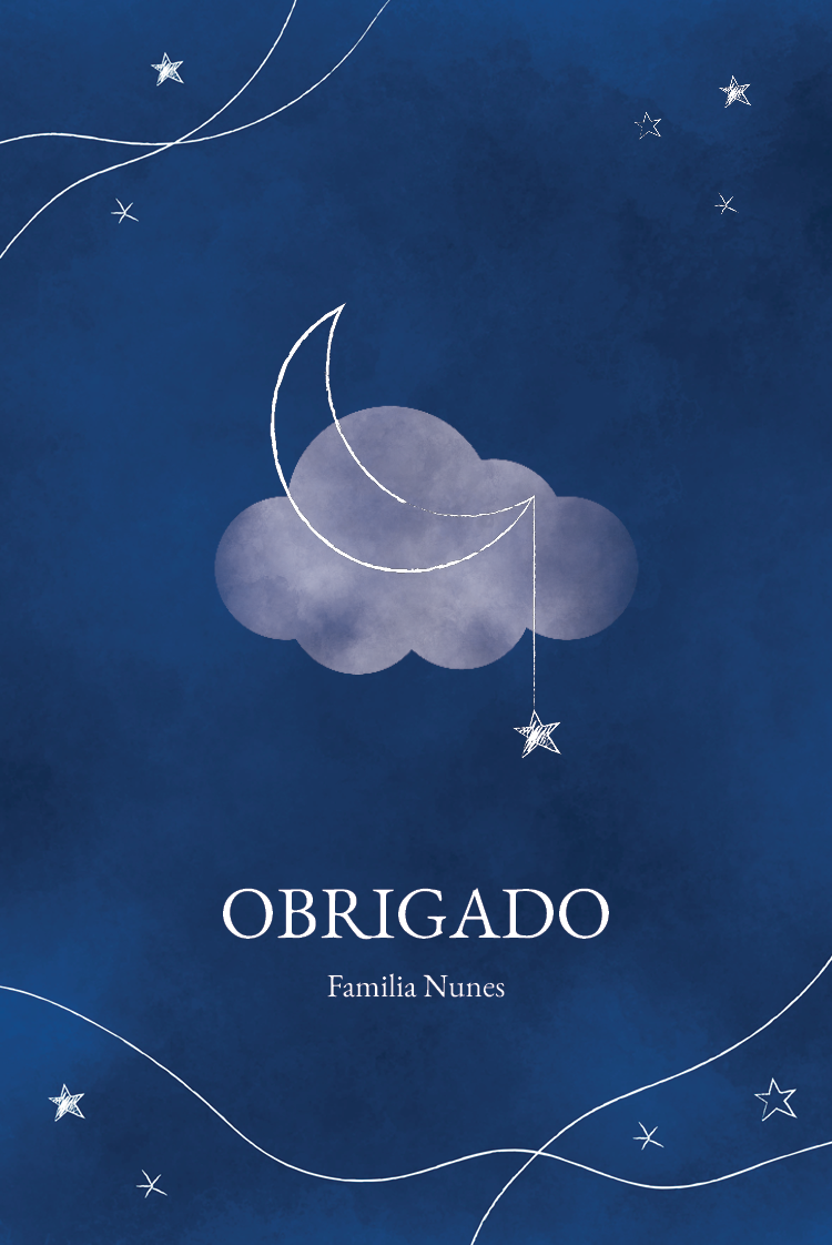 Cartões de agradecimento — Amor lunar