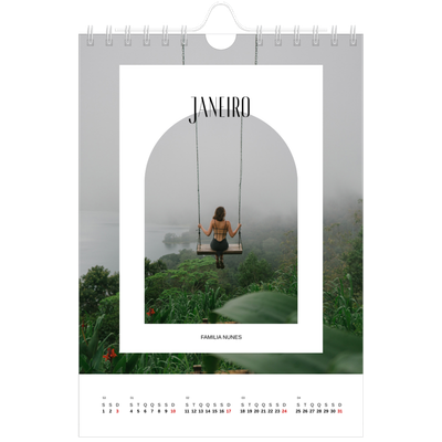 Calendário A5 — O arco aberto [Janeiro]