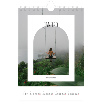 Calendário A5 — O arco aberto