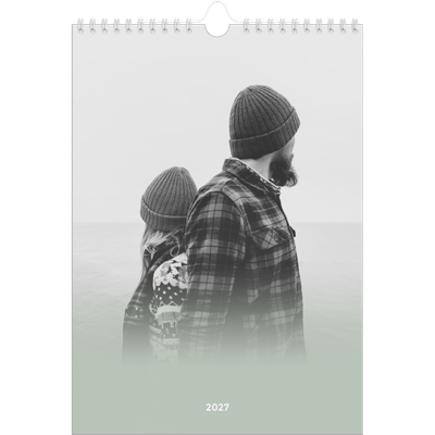 Calendário fotográfico A4 — Verde enevoado [capa]
