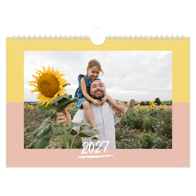 Calendário A4 horizontal — Cor e padrão [capa]