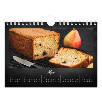 Calendário A5 horizontal — Estilo de quadro-negro [capa]