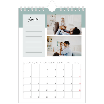 Calendário A5 — Calendário da lista