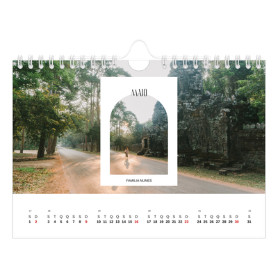 Calendário A5 horizontal — O arco aberto [Maio]