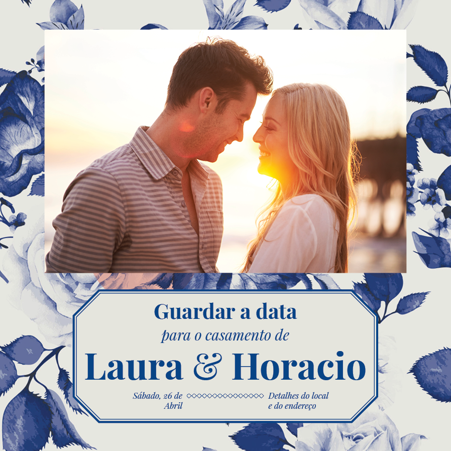 Save the date — Azul botânico