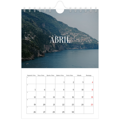 Calendário A5 — Escapadinha infinita [Abril]