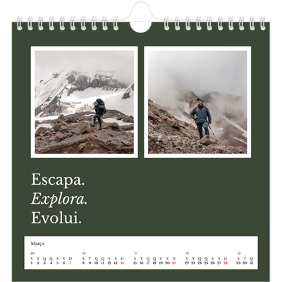 Calendário quadrado — Terra editorial [Março]