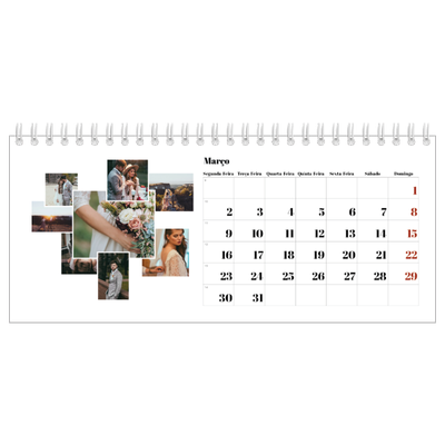 Calendários de mesa — Formas de colagem [Março]