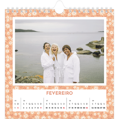 Calendário quadrado — Florescer [Fevereiro]