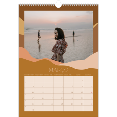 Calendário A3 — Montanhas neutras [Março]