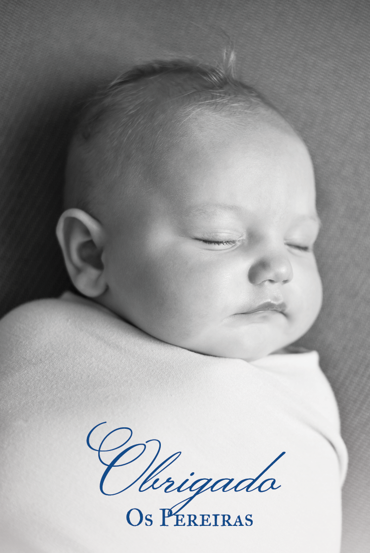 Cartões de agradecimento — Névoa azul