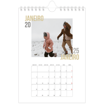 Calendário A5 — Tipo de casal