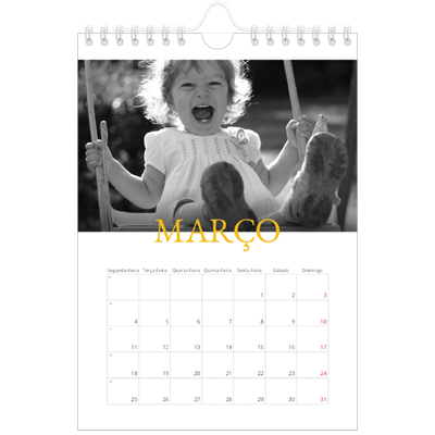 Calendário A5 — Estilo Heritage [Março]