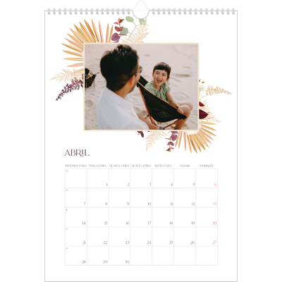 Calendário A3 — Boho [Abril]
