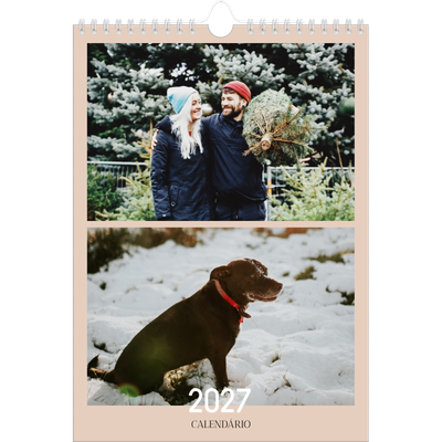 Calendário fotográfico A4 — Texto sobreposto [capa]