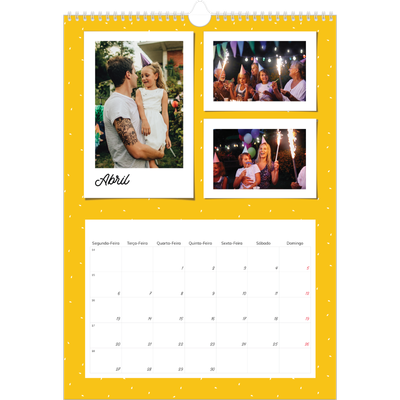 Calendário A3 — Fotografias coloridas [Abril]