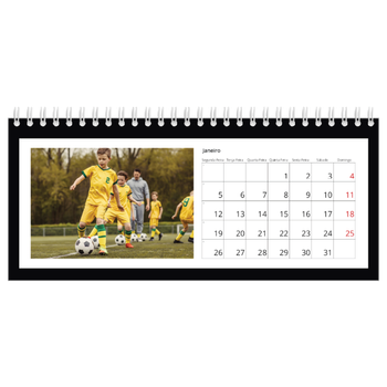 Calendário de Fotografias de Mesa — Moldura preta