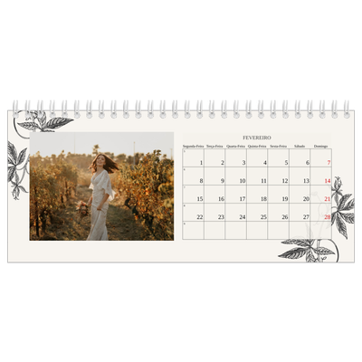 Calendários de mesa — Tinta e hera [Fevereiro]