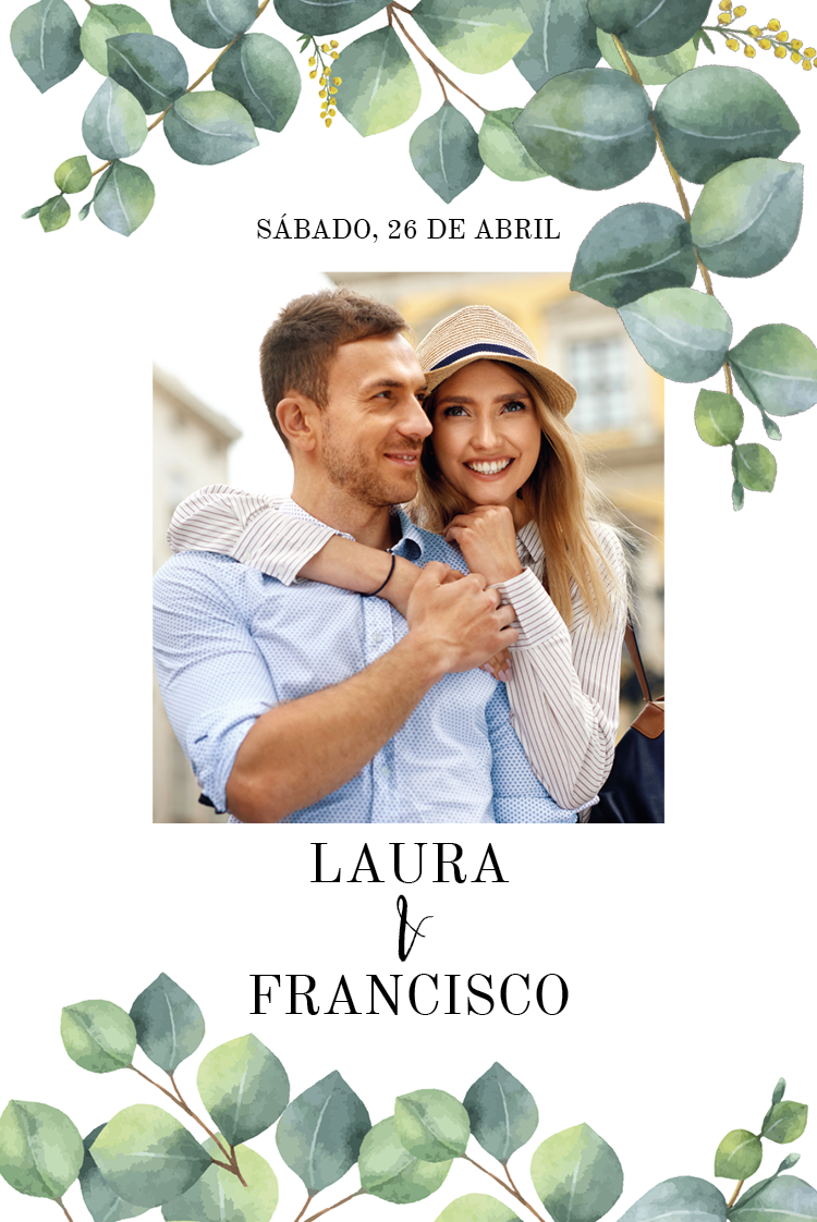 Convites — Folhagem pintada