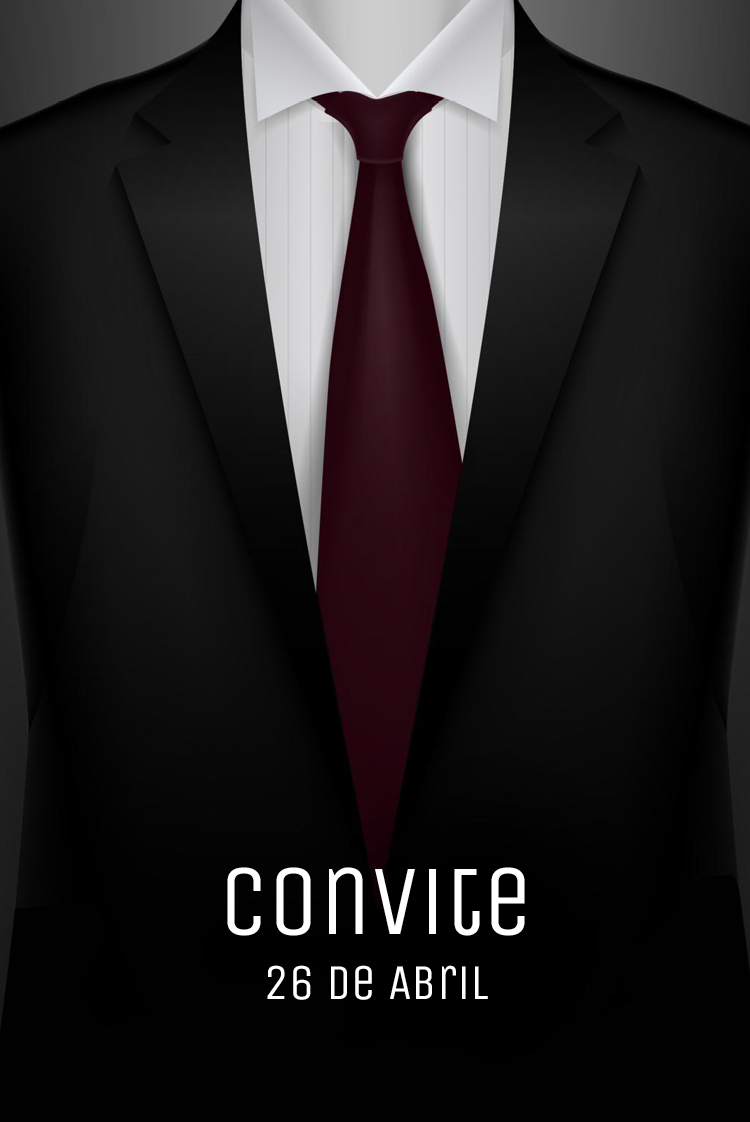 Convites — Fato e gravata