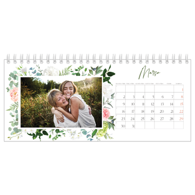 Calendários de mesa — Flores tradicionais [Março]
