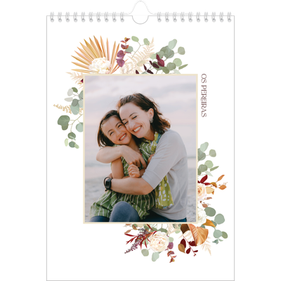 Calendário fotográfico A4 — Boho [capa]