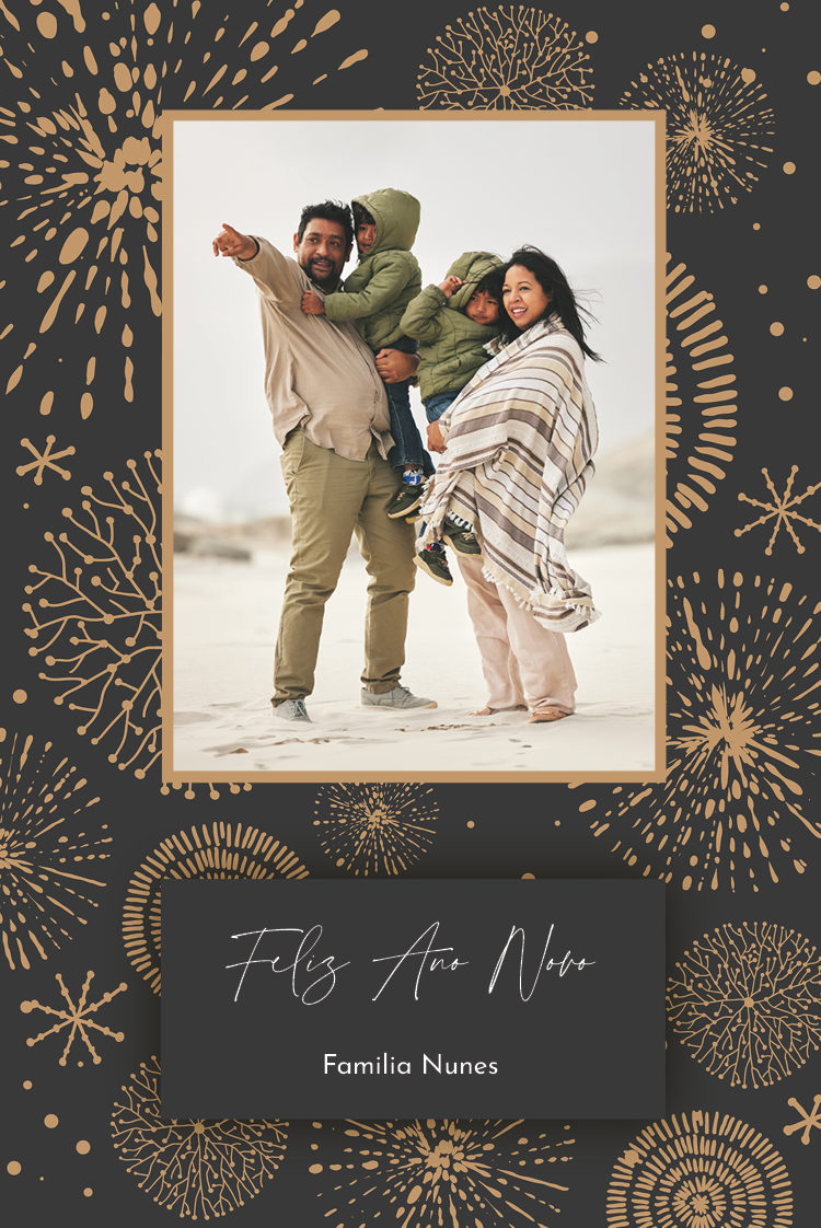 Cartões — Fogo de artifício elegante cinzento