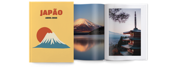 Álbuns de fotografias — Japão em blocos de cores
