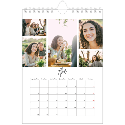 Calendário A5 — Arranjos fotográficos [Abril]