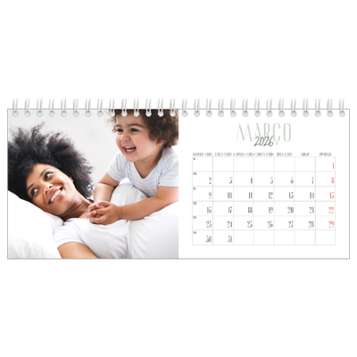 Calendários de mesa — Tipografia mista [Março]