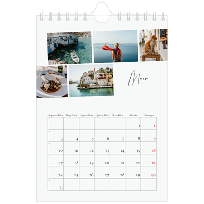 Calendário A5 — Férias na cidade [Maio]